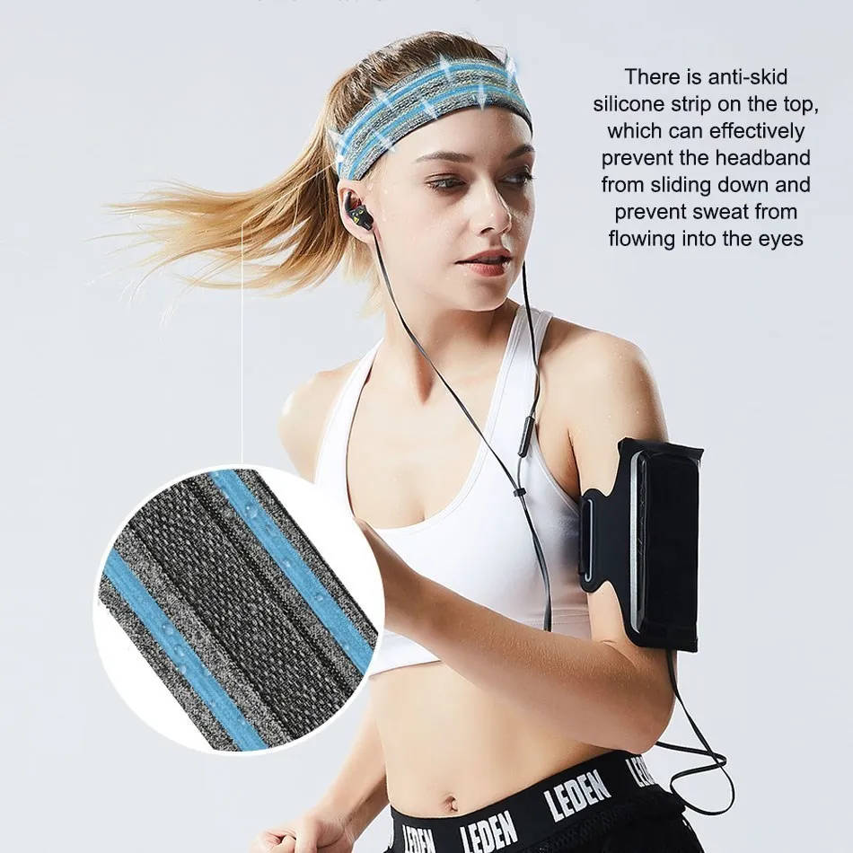 Worthdefence Zweetband Sport Gym Athletic Hoofdband Anti-Slip Vrouwen Mannen Ademende Basketbal Fitness Yoga Volleybal Haarband