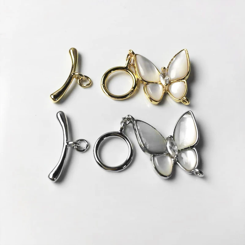 Butterfly Clasps OT Shape For Necklace Bracelet Handmaking Jewelry DIY   Clasps Seawater Shell Free Shipping