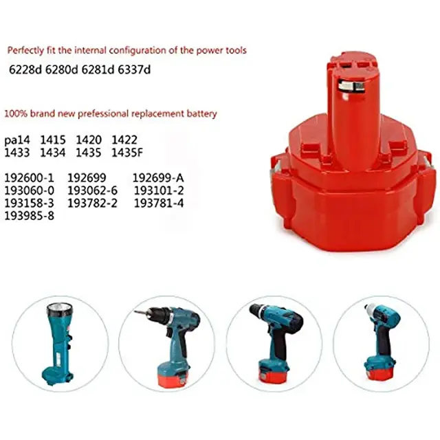 Vhbw Batteria Sostituisce Makita PA12 Per Attrezzi Da Lavoro 3000mAh 12v Compatibile Con Uponor Pressa A Batteria Up 75 Sostituisce Makita 1220 1222 1233 1234 1235 12873918 - Foto 7