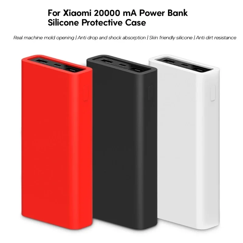 Power Bank Case Silicone Protective Sleeve for Xiaomi 20000mAh