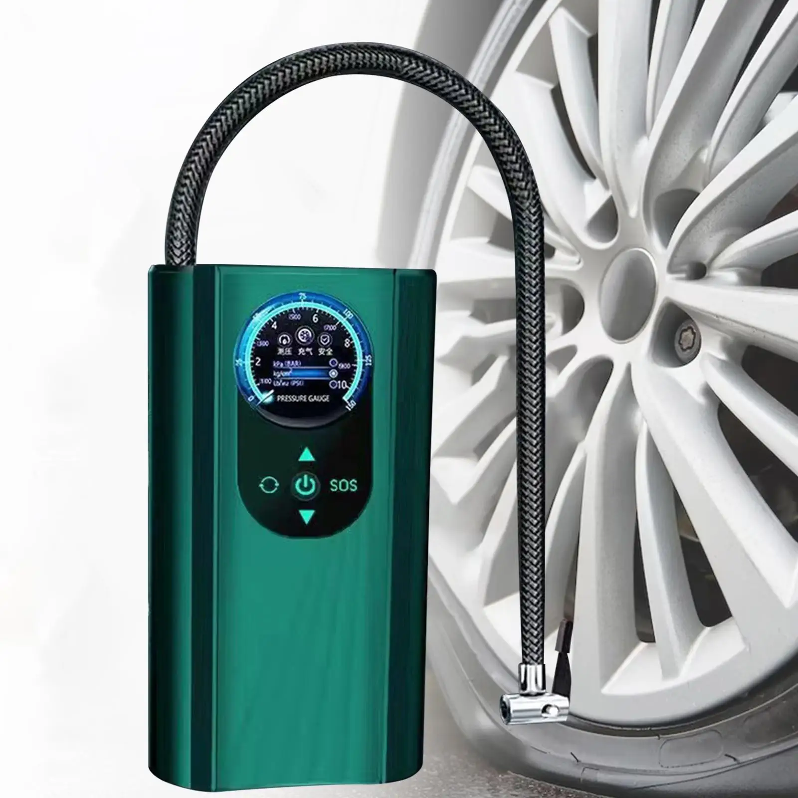 Portable Air Compressor LCD Display Screen with Pressure Gauge Tire Inflator Air