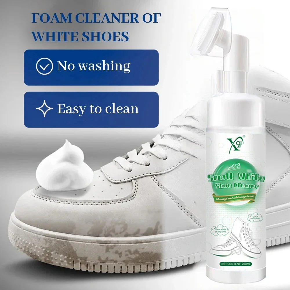 Foam Cleaner For White Shoes Whiten Cleaning Stain Dirt Remove Yellow Spray Foam Cleaner Decontamination White Shoes Cleaning 3