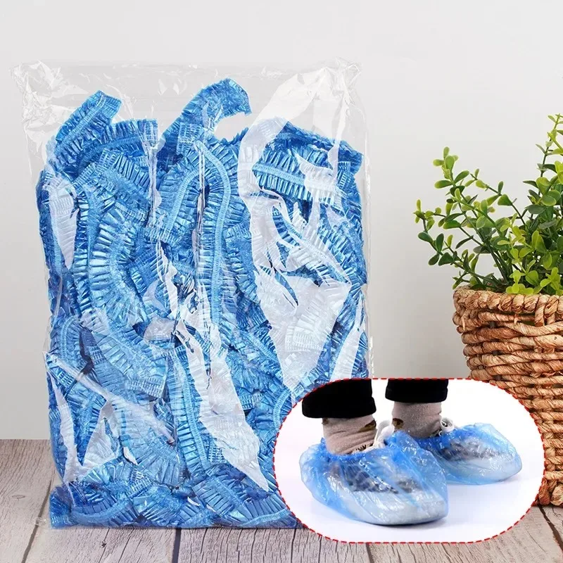100/200pcs Disposable Shower Cap Covers Bathroom Accessories Transparent and Waterproof Disposable Hair Caps Bathroom Products 3