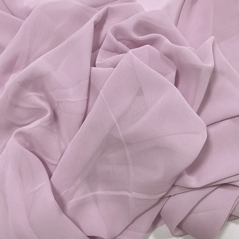 Elegant Purple Red Chiffon Georgette Fabric
