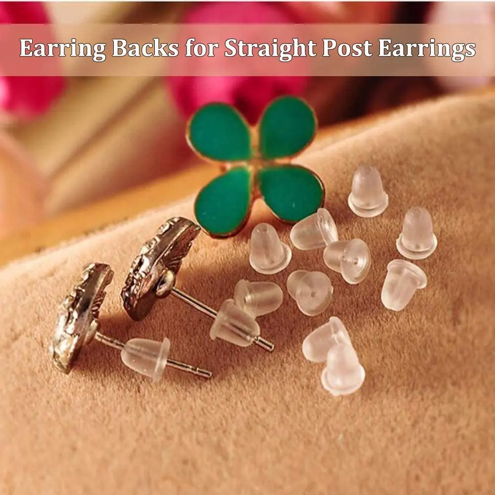 Silicone Earrings Back Stoppers  Plastic Earring Back Plug Cap -  100-300pcs Earring - Aliexpress