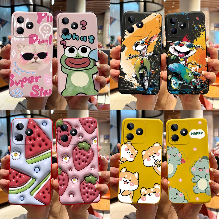 Cute Bear & Frog Silicone Soft Back Cover - Fun Cartoon Case