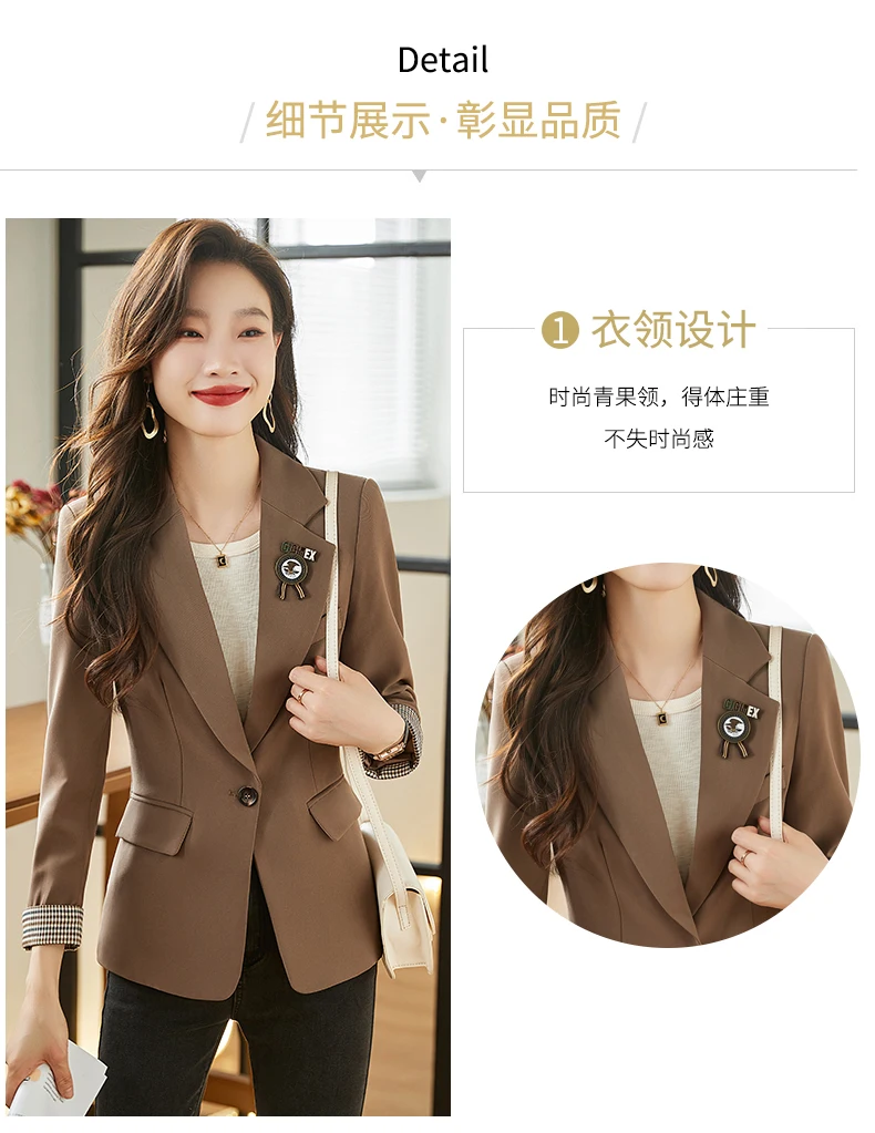 AIyssa Professional womens new autumn and winter long-sleeved suits, fashionable and elegant, showing confidence