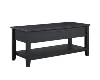 Lift Top Coffee Table with Storage Shelf, Black wood finish 4