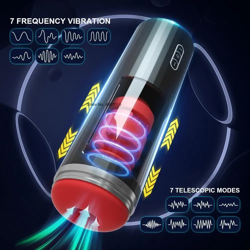 Telescopic Automatic Vibrator Male Masturbator Real l Suction Pocket Blowjob Adult Product Masturbat_voghion.com