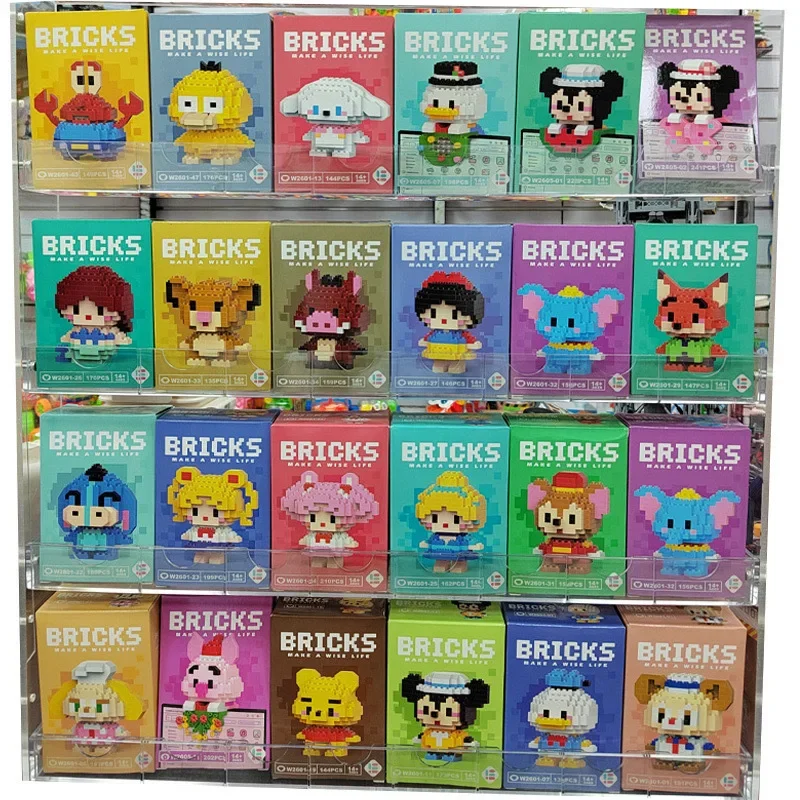 Compatible Lego Micro Particle Building Blocks Cartoon Dolls Children's Assembly Small Toys Stall Hanging Ornaments Gifts