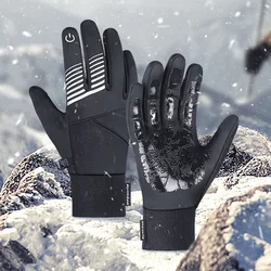 New Cycling Winter Gloves for Men Women Touch Screen Thickened Warm Cold Windproof Outdoor Sports Non Slip Ski Motorcycle Gloves
