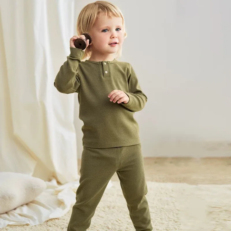 ربيع الخريف طفل منامة دعوى بلون القطن الاطفال قمم...