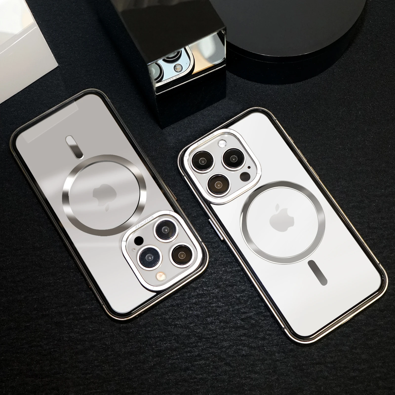 Custodia Magnetica Per Telefono Con Struttura In Metallo Per Iphone 15 Pro Promax 15 Plus Lussuosa Cover Magnetica In Metallo Per Iphon 15 Pro Promax 