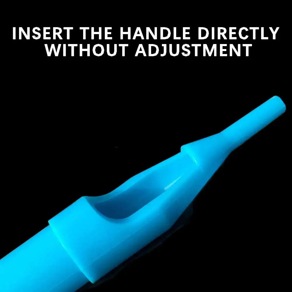 50pcs/box Blue Disposable Tattoo Tip Practical Sterile Tattoo Nozzle Nozzles For Tattooing