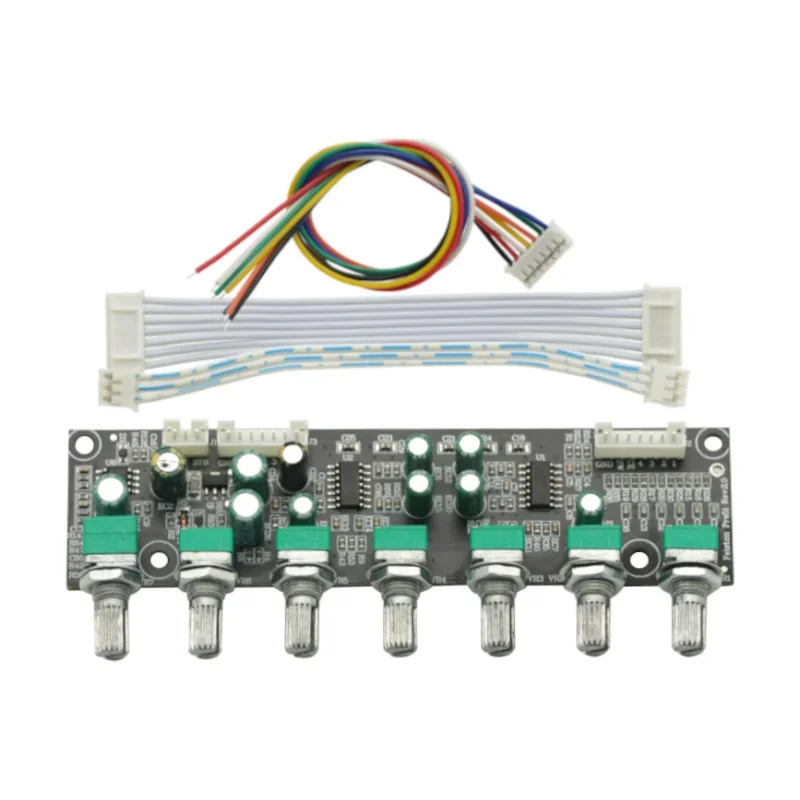 5.1 Preamplifier Tone independent Channel Volume + Bass Frequency Adjustment 6 Way For 5.1 Amplifier Module DC12-24V