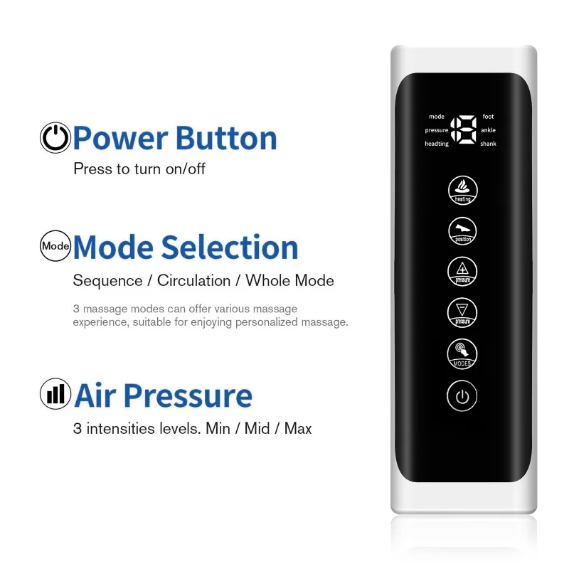 Air Leg Massager with Inflatable Pressure Therapy for Circulation
