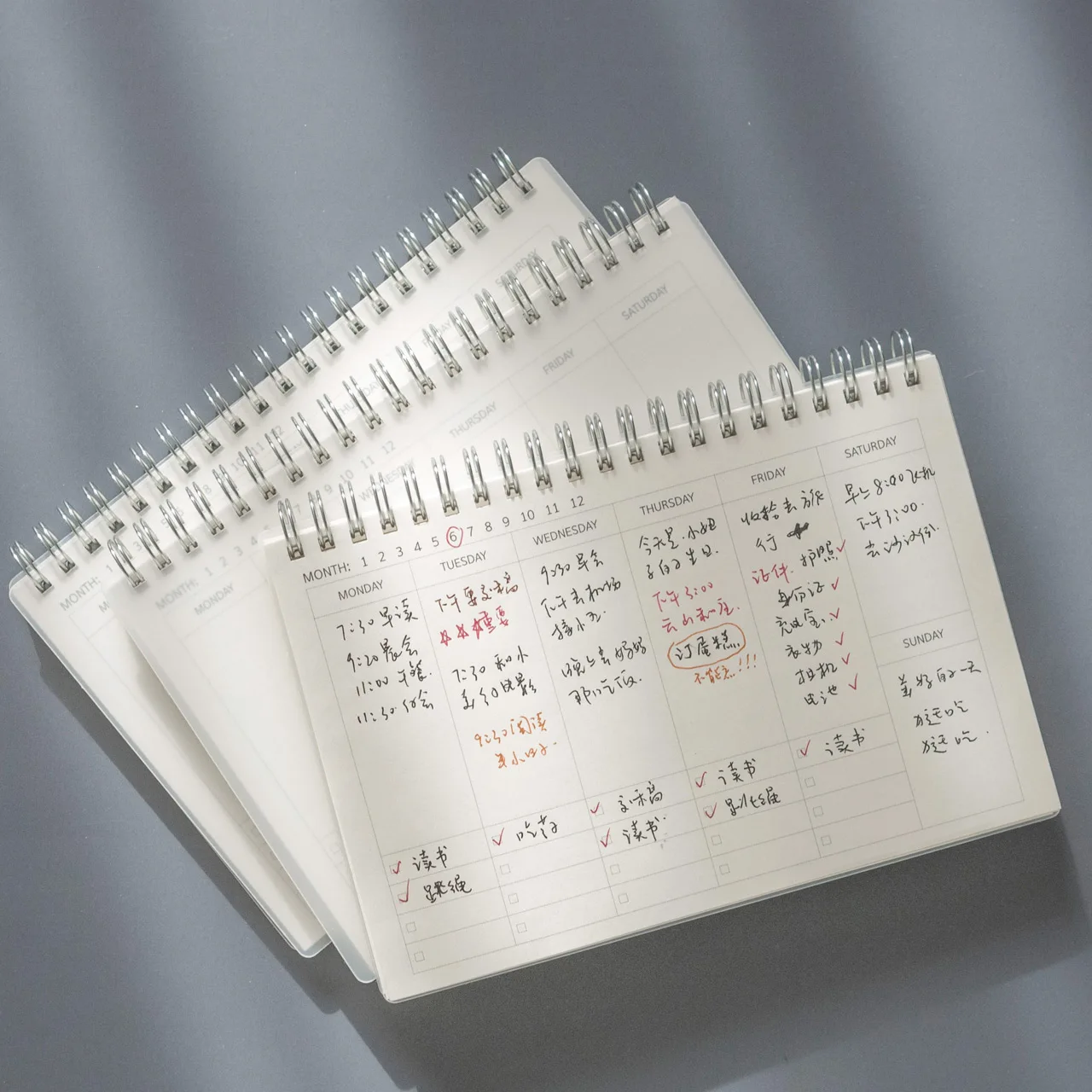 Weekly Plan Note Book Coil Efficiency Manual Simple Time Management Portable Notebook Week Planner Organizer Weekly Planner 4