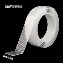 Ultra - Strong Double - Sided Nano Adhesive Tape - Clear, Removable, Waterproof, Heavy - Duty Strip (20mm x 5m - 1 Roll)