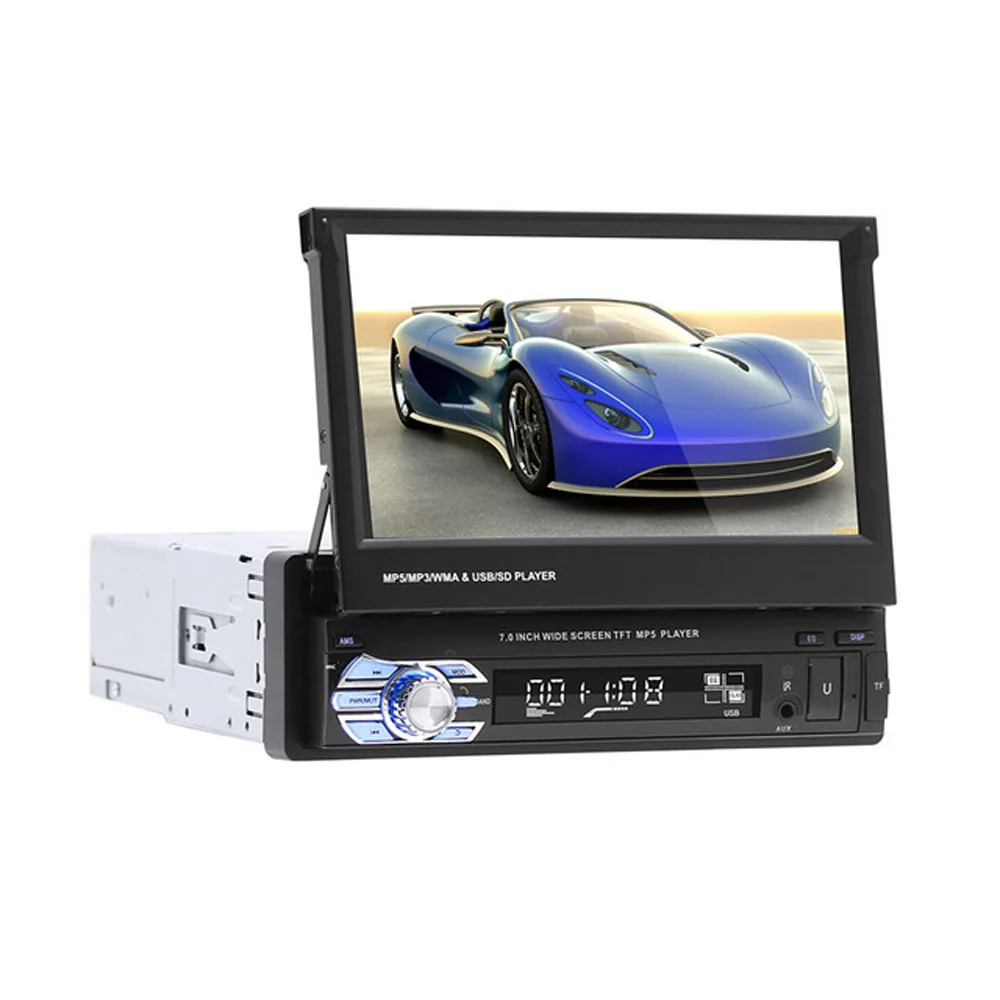 7 Inch Car MP5 Player Wireless bluetooth Player LCD Display Lossless Sound Quality Audio Support reversing video input TF card