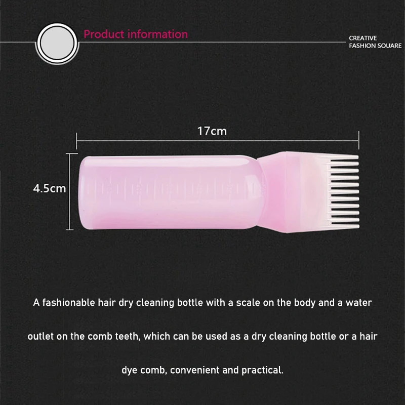 Hair Dye Applicator Brush Bottles 3 Colors Dyeing Shampoo Bottle Oil Comb Coloring Styling Tools