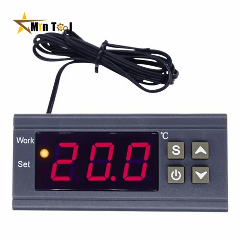 Versatile Temperature Controller Thermostat Regulator with Sensor, Heating & Cooling, -50~110°C, 10A