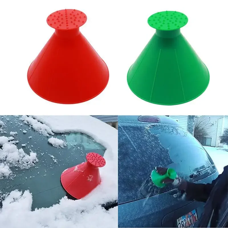 Custom Logo Wind Shield Snow Shovel Round Cone Plastic Snow Car Ice Scraper  - China Ice Scraper and Car Accessories price