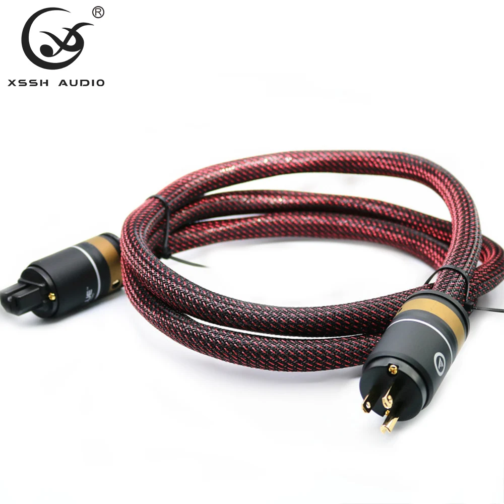 HI END-  XSSH Hifi DIY , 14.5mm OFC     ̱ EU IEC AC   ÷  ̺ ڵ ̾