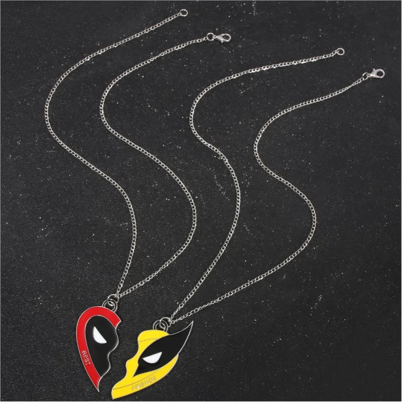 Super Hero Magnetic Couple Necklace for Women Men Love Jewelry Gift Suitable for Best Friends Jewelry Gifts
