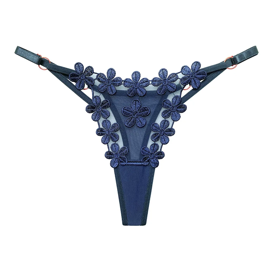 Mutandine Donna in Pizzo a Vita Bassa - Set 3 Pezzi Nero