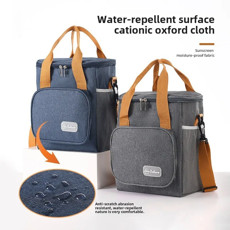 Double-layer Insulation Bag Crossbody Lunch Box Office Worker Student