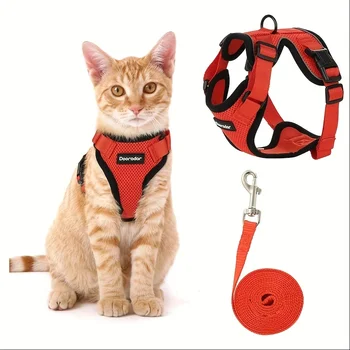 Cat Leash Non-Slip Adjustable Leash Non-Slip Cat Leash Vest Pet Chest Carrier 5