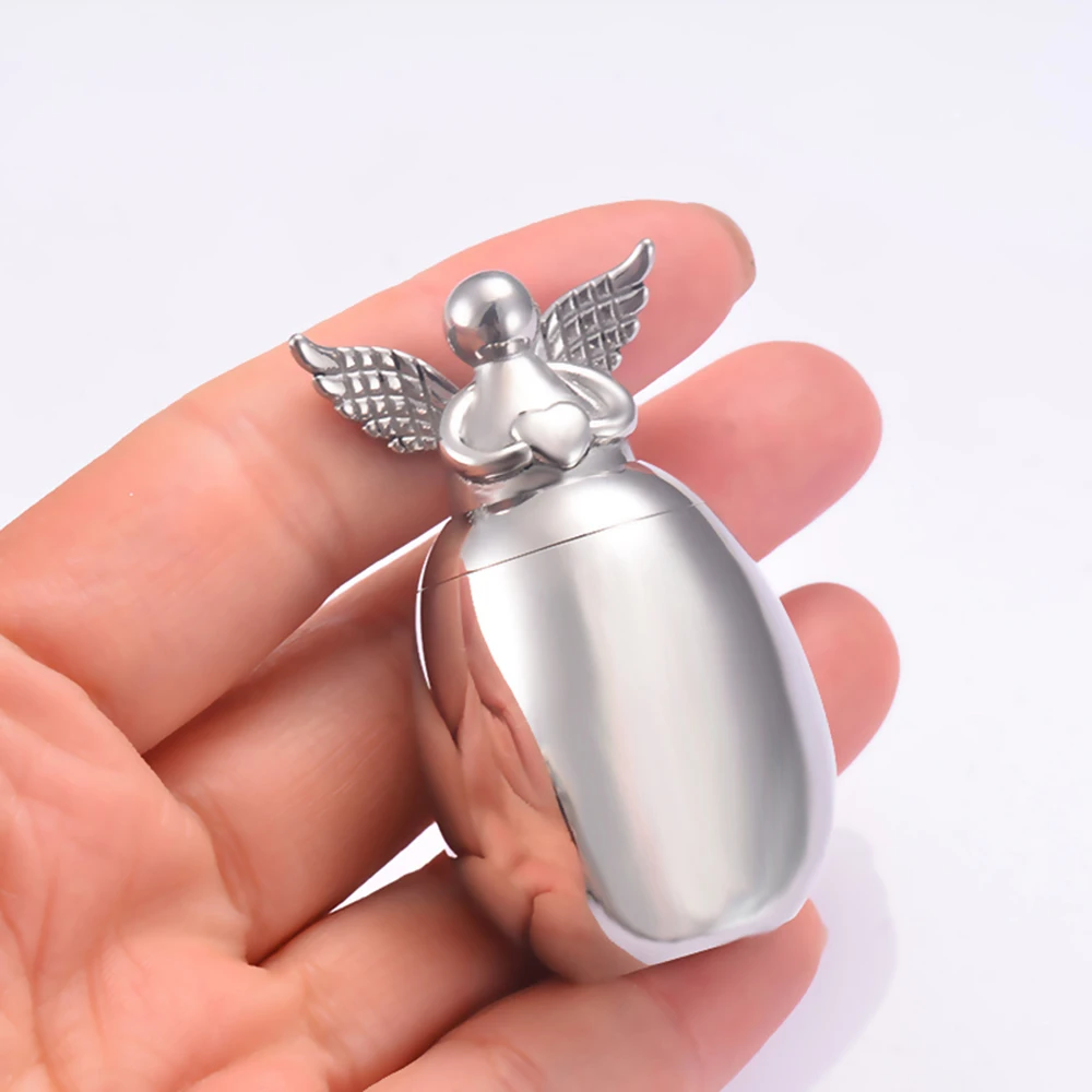 Cute Angel Wing Heart Memorial Keepsake Stainless Steel Cremation Urns for Human Pet Ashes Can be Engraved cremation urn