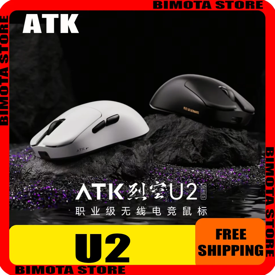 NEW ATK U2 Mini,Ultra Wireless Gaming Mouse 44g Lightweight 3mode