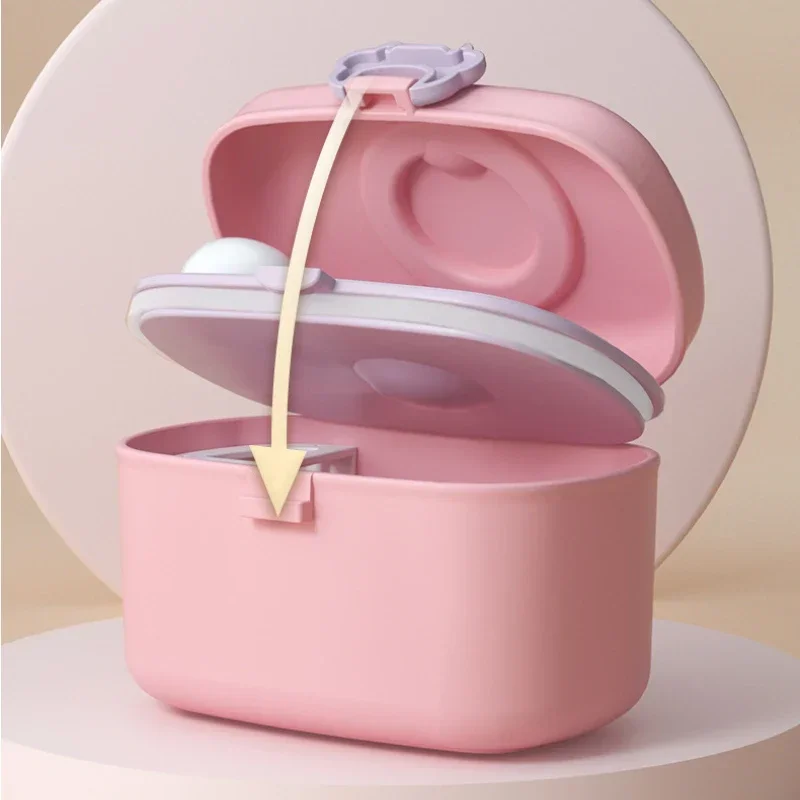 Portable Baby Milk Powder Box Cute Bear Shape Food Storage Box Essential Cereal Infant Milk Powder Toddler Snacks Container