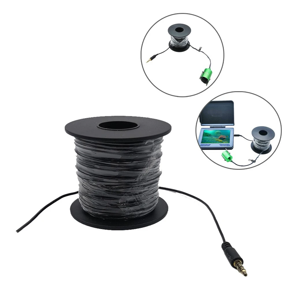 Fishing Camera Cable 15m/20m/30m for Fish Finder 3.5mm Earphone HD/SD Transmission Wire fishing accessories,fish finder