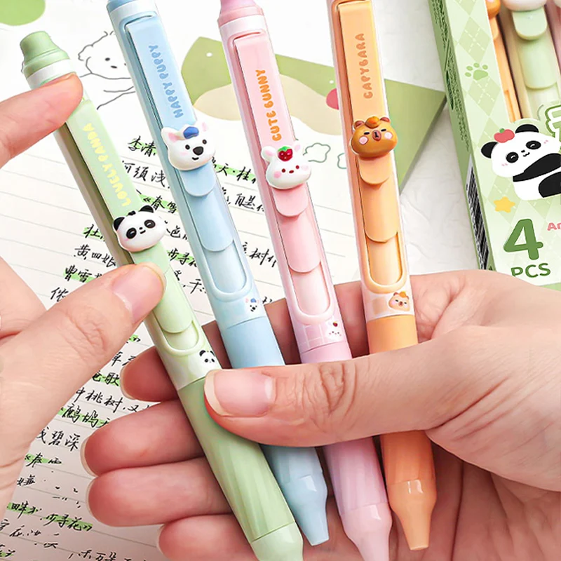 4-Pack Erasable Gel Pens with Replaceable Cores for Smooth, Quick-Drying Writing