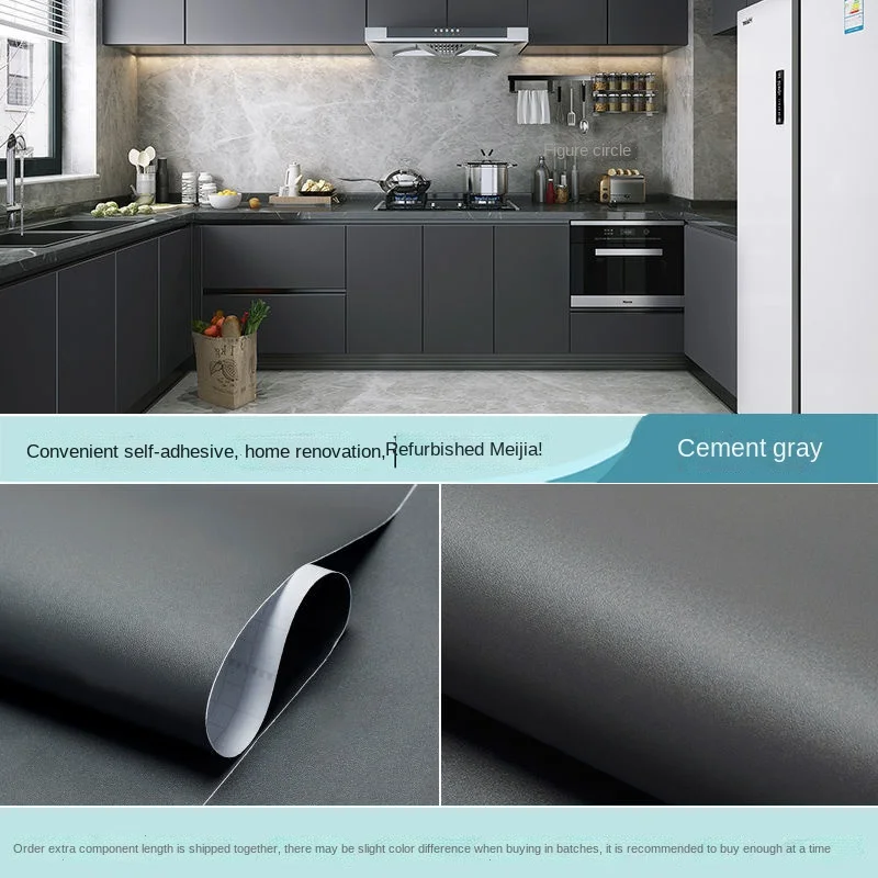 

Kitchen Cabinet Door Desktop Cabinet Furniture Refurbished Waterproof Self Adhesive Wallpapers Peel and Stick Wallpaper