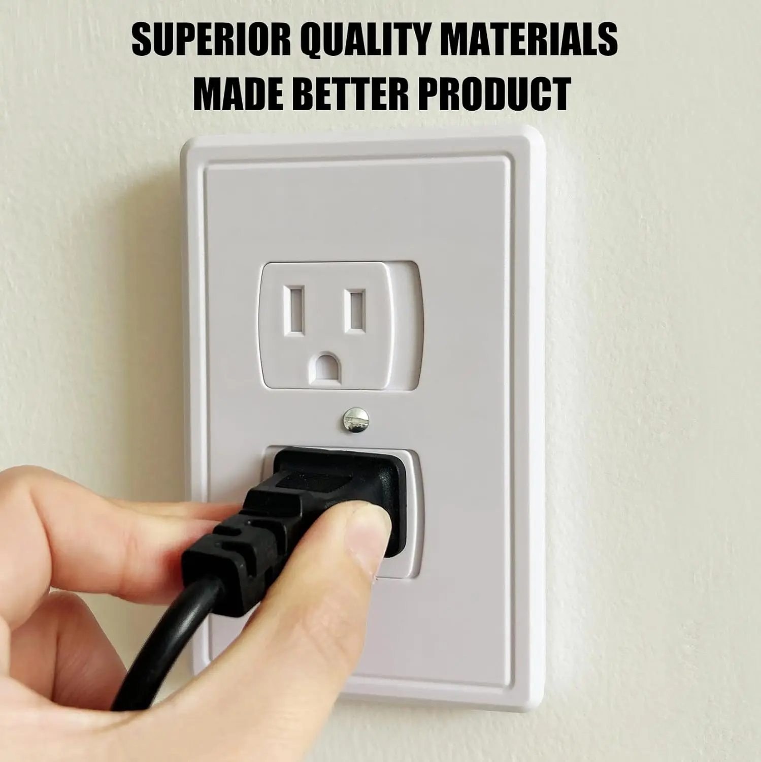 2Pcs Power Socket Cover Baby Safety Socket Cover Self Closing Childproof with 1 Screw Child Safety Accessories
