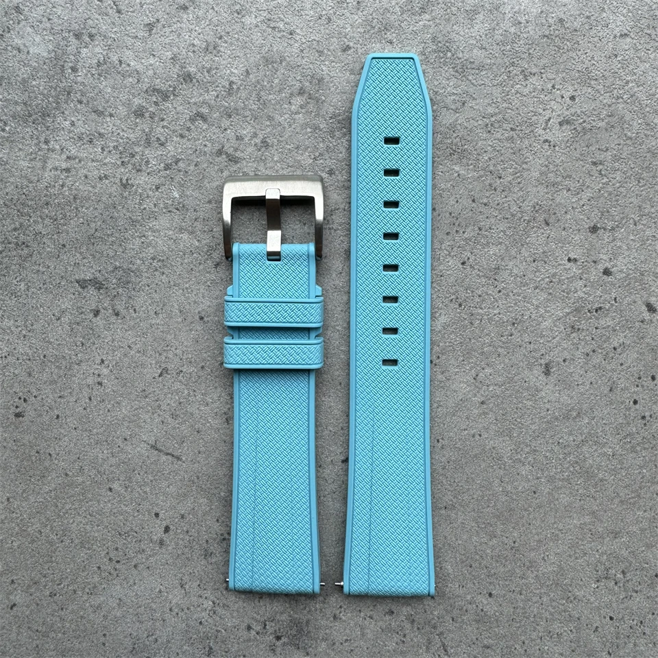 Premium Rubber Quick Release Watch Strap - Black, White, Grey - Men's Luxury Watch Band