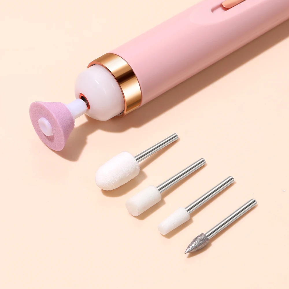 Electric Nail Polish Drill Set Machine With Light Portable With Battery Mini Electric Manicure Art Pen Tools For Gel Remover 4
