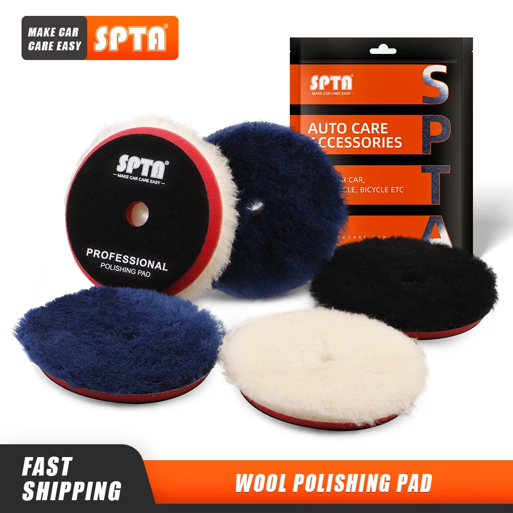 (single Sale) Spta 3"/5"/6" Wool Polishing Pad High Density Lambs