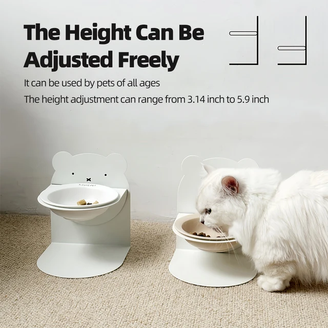 Detachable Ceramic Elevated Pet Bowl - Anti-Spill Large Capacity Tilt Design Pet Drinking and Eating Bowl & Water 6