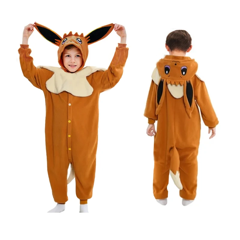 thumbnail image 1 of Pijama de una pieza para niños, traje de cuerpo completo de Charizard, Gengar, Kigurumi, Umbreon, Eevee, disfraz de Cosplay de Halloween para niñas, 1 of 6
