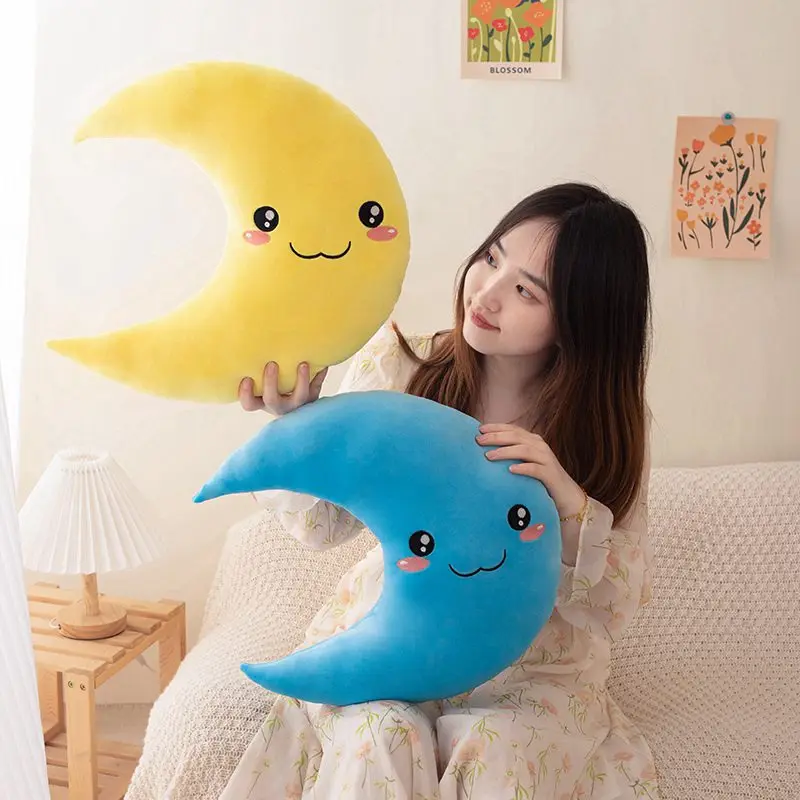 Plush Toys 25cm-45cm Sky Style Funny Moon Soft Baby Cute Throw Pillow Home Decor Xmas Gift Kids