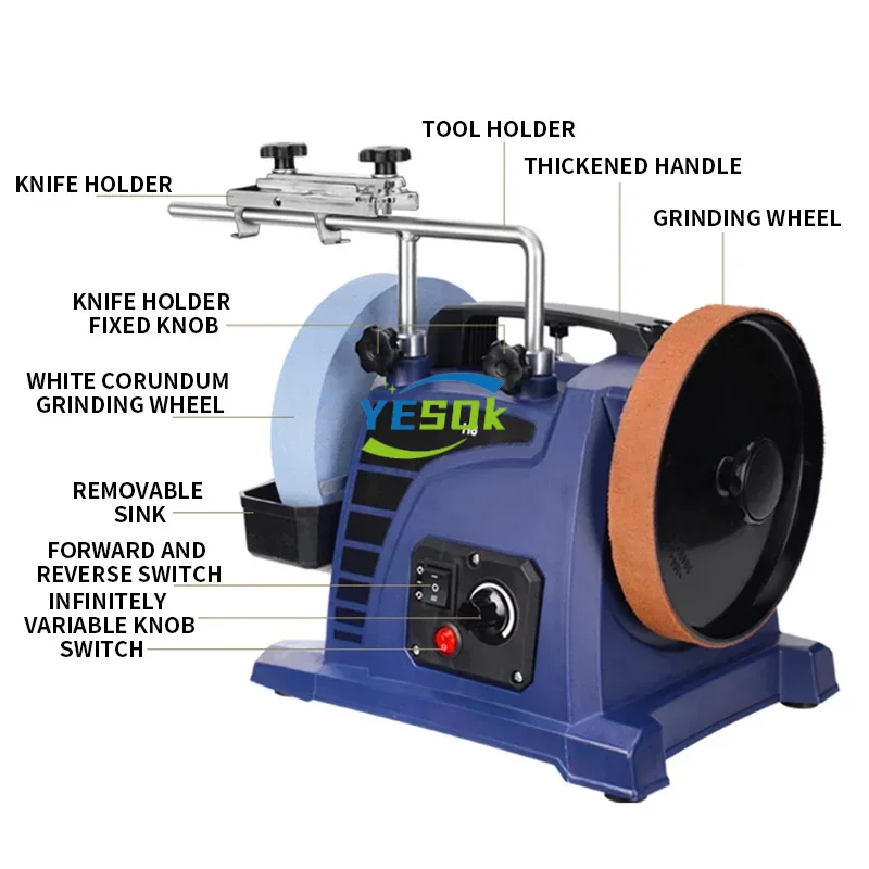 H8 Low-speed Water-cooled Sharpener For Household Small Woodworking Engraving Knives Chisels Grinder Electric Desktop Sharpener