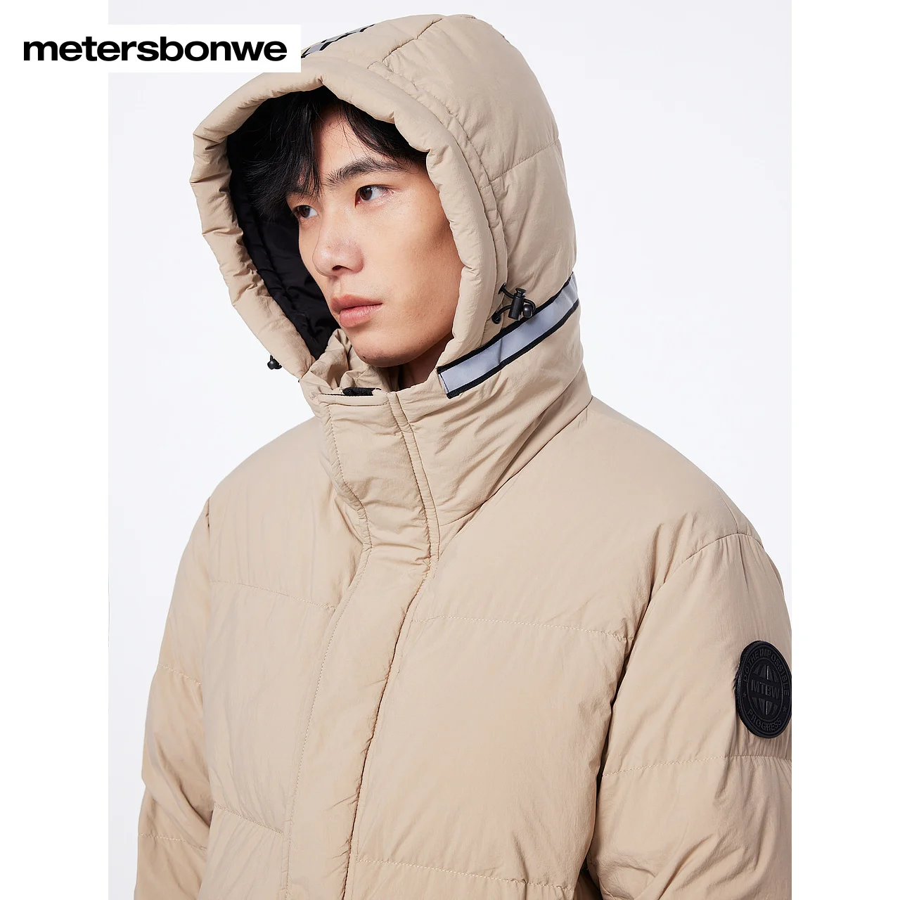 Metersbonwe-Men's Waterproof Jacket Puffer Thick Windproof And Oil Proof Hooded Duck Down Jacket Commute Daily Casual Winter