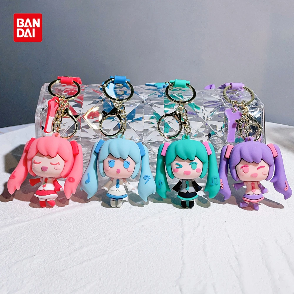 Kawaii Hatsune Miku Keychains Cute Anime Figure Pendant Keyring Couple