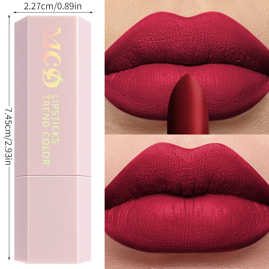 Mattes Samt Lippenstift Langhaltend Wasserfest Lippenfarbe_voghion.com
