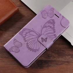 Butterfly Embossed Leather Wallet Flip Case for Motorola Edge 70 Fusion+ (PURPLE)