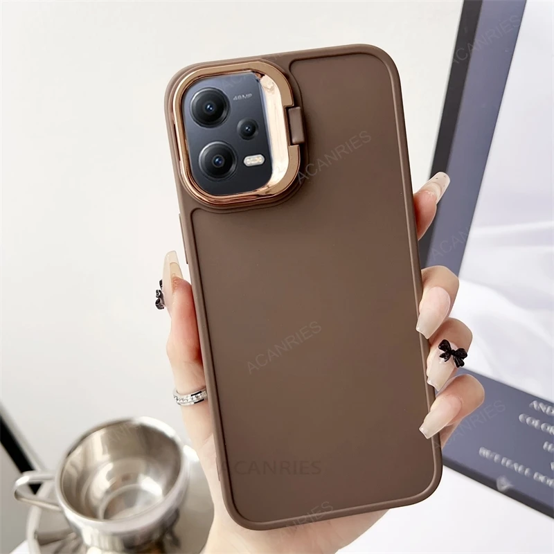Invisible Holder Silicone Soft Case For Xiaomi Mi Poco X5 Pro 5G X3 Nfc X6 C65 M6 4G M3 F6 Stand Cover Poko X 5 3 M 6 5pro 3pro_voghion.com